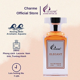 Nước hoa nam lưu hương lâu, Charme Elegant, hương biển hiện đại và nam tính, dành cho phái mạnh, 100ml