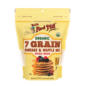 Bột 7 loại hạt nguyên cám hữu cơ làm bánh pancake, waffle Bob's Red Mill 680g