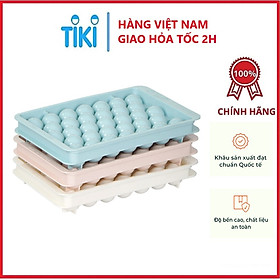 Khay Đá Tròn 33 Viên Tròn Nhựa Việt Nhật Làm Khuôn Rau Câu, Thạch Trái Cây, Khay Đá Viên Tròn Ngộ Nghĩnh - Hàng Chính Hãng