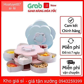 Mua Hộp đựng mứt tết xoay hình cánh hoa 1 tầng