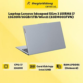 Mua Laptop Lenovo Ideapad Slim 3 15IRH8 i7 13620H/16GB/1TB/Win11 (83EM003FVN) - Hàng chính hãng
