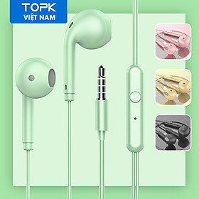 Tai nghe nhét tai TOPK F17 âm thanh nổi bass nặng có dây AUX 3.5mm dùng cho OPPO Vivo HUAWEI Xiaomi Samsung - Hàng nhập khẩu