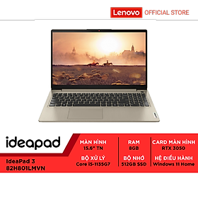 Mua Laptop Lenovo IdeaPad 3 82H801LMVN i5-1135G7|8GB|512GB|Intel Iris Xe|15.6 | WIN 11 - Hàng chính hãng