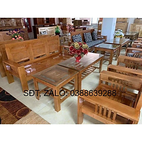 Mua Bộ bàn ghế gỗ sồi Mỹ phòng khách giá thật
