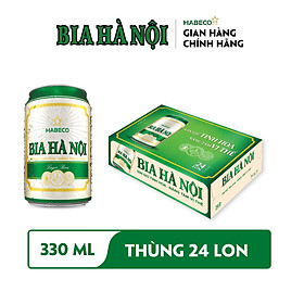 Bia Hà Nội Nhãn Xanh - Thùng 24 lon 330ml 