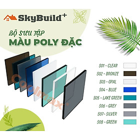 Mua Tấm poly đặc Coolmax 2 8ly  khổ rộng 1 8m - tấm lợp lấy sáng - tấm nhựa trong suốt