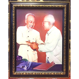 Tranh in Bác Hồ Bác Tôn - 38x48