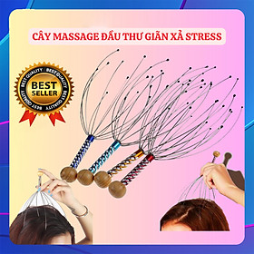 Cây Massage Đầu Thư Giãn Xả Stress, Cây Gãi Đầu Giảm Căng Thẳng