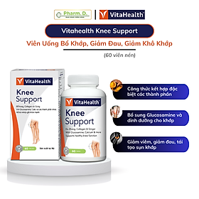 Viên Uống Hỗ Trợ Khớp Gối, Tái Tạo Sụn Khớp VITAHEALTH Knee Support 60 Viên