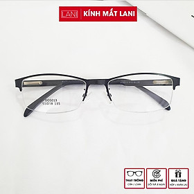 Gọng kính cận nửa viền kim loại Lani 5013 - Lắp mắt cận theo yêu cầu