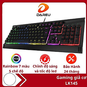 Bàn phím Gaming giả cơ có dây DareU LK145 Led Rainbow 7 màu nhiều hiệu ứng- Hàng chính hãng