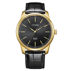 Đồng Hồ Nam Citizen Pin-Quartz Dây Da BH5002-02E - Mặt Đen (42mm)