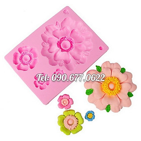Mua Khuôn silicone làm rau câu 4 hoa lớn nhỏ các loại - Mã số 1511