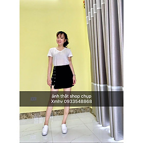 CHÂN VÁY A ĐÍNH NGỌC V32 CỰC XINH