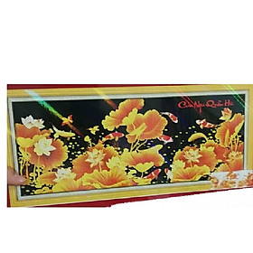 Tranh thêu chữ thập Cửu Ngư Quần Hội DLH-223118