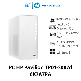 Mua Máy tính để bàn HP Pavilion TP01-3007D 6K7A7PA Snow white (Core i5-12400 8GB RAM 512GB SSD USB Keyboard & Mouse Win11 Home 64) - Hàng Chính Hãng