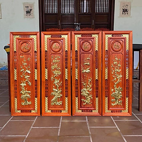 Mua bộ Tranh tứ quý Vinh  Hoa  Phú QUý - 37 x107