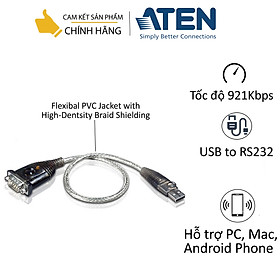 Mua Cáp chuyển đổi USB sang RS232 Adapter (35cm) - Aten UC232A- Hàng chính hãng