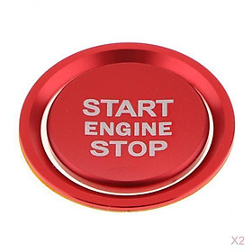 3x Interior Console Engine Start Button Cover Wheel Sticker For   Red