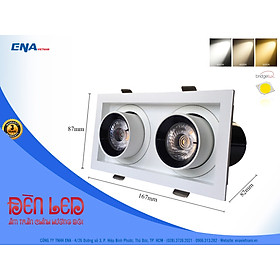 Mua Đèn LED âm trần đôi chỉnh hướng chiếu điểm ENA mẫu DCG 10W 14W 20W 24W dễ dàng điều chỉnh góc chiếu sáng