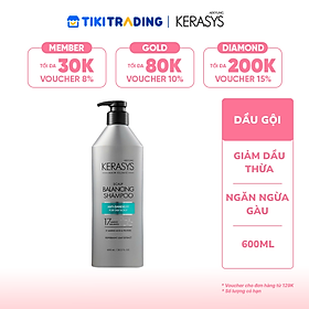 Dầu gội cao cấp Hàn Quốc Kerasys Hair Clinic Scalp Balancing (Ngăn ngừa gàu và cân bằng độ ẩm da đầu, dành cho da đầu dầu) 600ml
