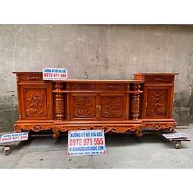 Mua Kệ tivi cột nho con sóc 2 2m gỗ hương đá