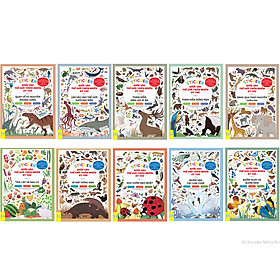 Sách - Combo 10 cuốn Sticker Bước Vào Thế Giới Thiên Nhiên Kỳ Thú Tập 1+2 - ndbooks