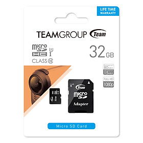 Mua Thẻ Nhớ microSDXC Team 32GB 500x up to 100MB/s class 10 UHS-I - Hàng Chính Hãng