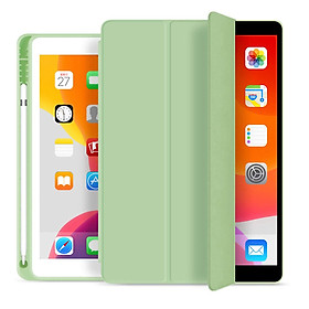 Bao Da Vỏ Ốp Lưng TPU Cho iPad 10.2 inch Gen 7, Gen 8, Gen 9 Smart Case Có Khay Bút Pencil