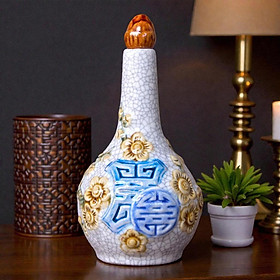 Bộ thờ cúng RỒNG VIỆT Bát Tràng men rạn tinh xảo, lý tưởng cho gia tiên và thần tài