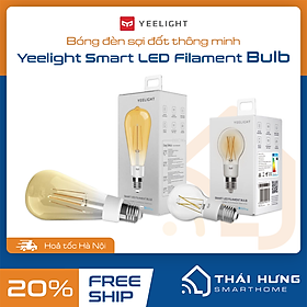 Bóng Đèn Led dây tóc Thông Minh Yeelight Filament Bulb ST64/ YLDP12YL, đui E27 - Hỗ trợ Homekit - Edison vintage