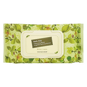 The Face Shop Herb Day Cleansing Tissue 70 Wipes