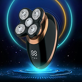 5 in 1 Electric Shaver for Men Bald Head USB Rechargeable Battery Shaver Wet Dry LCD Display Use