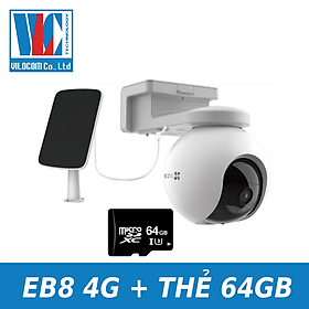 Camera EZVIZ EB8 4G 2K+ PIN năng lượng mặt trời (chỉ dùng sim 4G không có cổng lan và wifi) - Hàng chính hãng