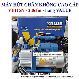 Mua MÁY HÚT CHÂN KHÔNG VALUE 2.0 CFM MODEL: VE115N Lưu lượng bơm: 51-57 lít/phút