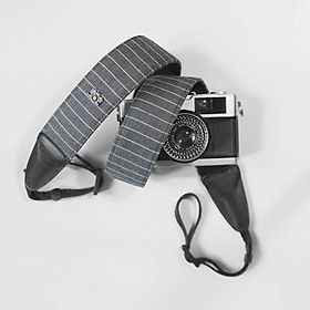 Dây đeo máy ảnh Made by Cammix - Dây đeo máy ảnh denim sọc bản vừa - Hàng chính hãng