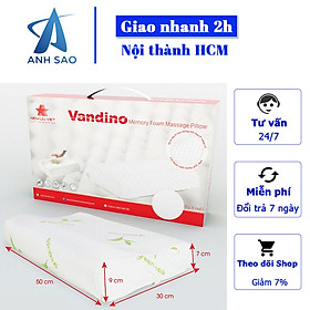 Gối Memory Foam Massage Vandino thương hiệu A - tốt cho đốt sống cổ