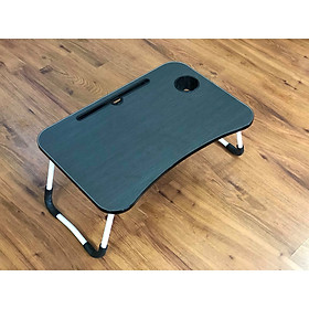 Bàn học gấp mini 60*40*28cm gồm khay đựng cốc