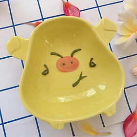Mua Dĩa Sứ Hình Heo Nhiều Màu 70ml