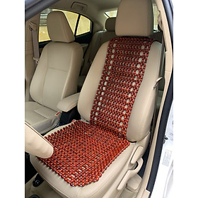 Đệm lót ghế dành cho xe ô tô gỗ nhãn bóng hạt 1,2cm - Hình thật - Nệm mát xa dành cho ghế ô tô , phụ kiện , phụ tùng chăm sóc ghế da ô tô 