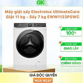 Máy giặt sấy Electrolux UltimateCare 500 Inverter giặt 11 kg - sấy 7 kg EWW1123P5WC - HÀNG CHÍNH HÃNG - CHỈ GIAO HCM