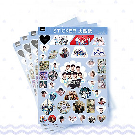 Set 4 tệp hình dán trang trí sticker Got7