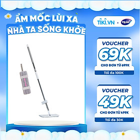 Mua Cây Lau Nhà MyJae Đài Loan Sợi Polyester Kéo Vắt Thông Minh 360 Độ 125cm