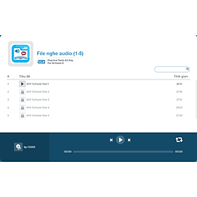 [E-BOOK] Practice Tests 1-5 Key For Schools A2 File nghe Audio