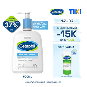 Sữa rửa mặt dịu lành cho da nhạy cảm Cetaphil Gentle Skin Cleanser 500ml