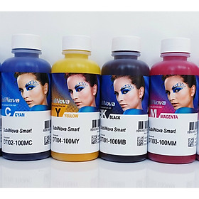 Bộ 4 màu mực in Epson - Mực nhiệt Inktec - Loại 100ml/màu - Mực in chuyển nhiệt Hàng chính hãng