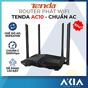 Mua Bộ Phát Wifi Tenda AC10 Băng Tần Kép Chuẩn AC 1200Mbps - Hàng Chính Hãng