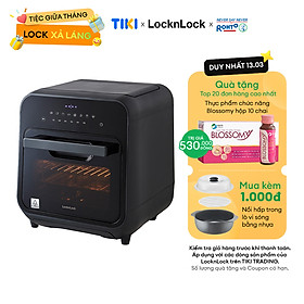 Lò nướng chân không kết hợp chức năng hấp Lock&Lock EJF693GRY Steam Air Fryer Oven (12.5 Lít) - Hàng chính hãng