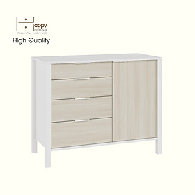Mua HAPPY FURNITURE   Tủ lưu trữ 4 ngăn kéo 1 cứa mở - MOKA  THK_251   100cm x 45cm x 80cm DxRxC