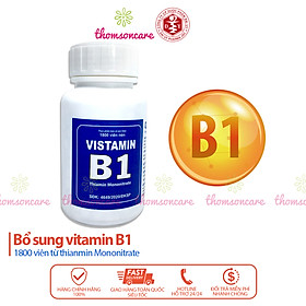 Vitamin B1 lọ to 1800 viên nén, bổ sung vtm b1, tốt cho tiêu hóa, mọc tóc cho trẻ em và người lớn